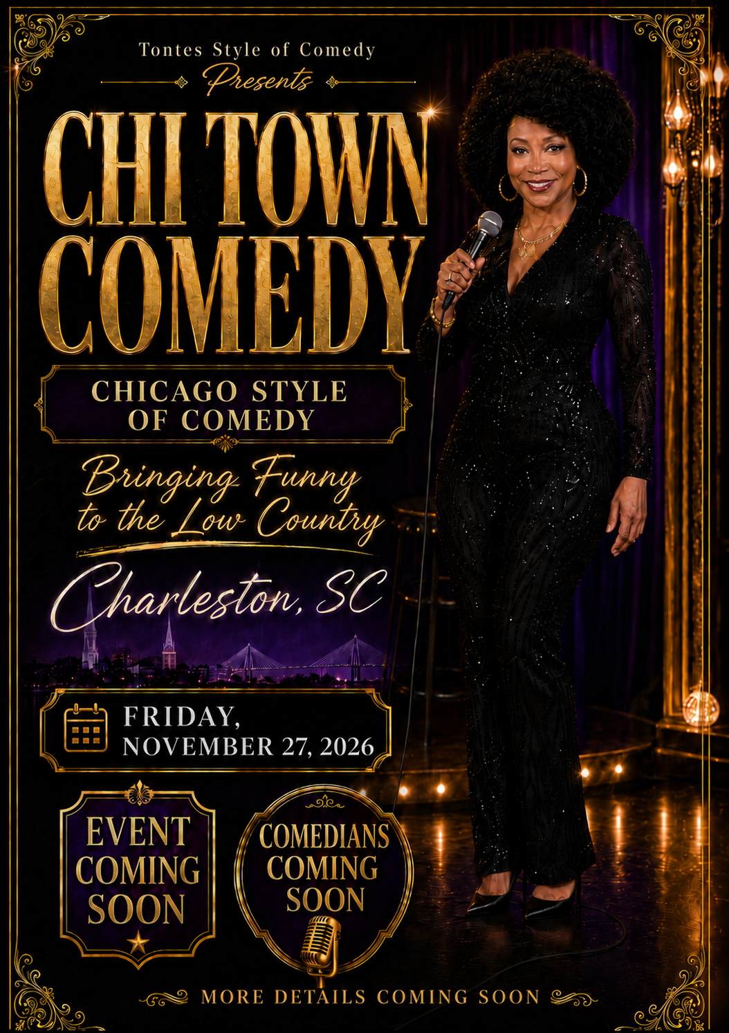 Chi Town Comedy — Chicago Style of Comedy, Charleston SC, Friday November 27, 2026